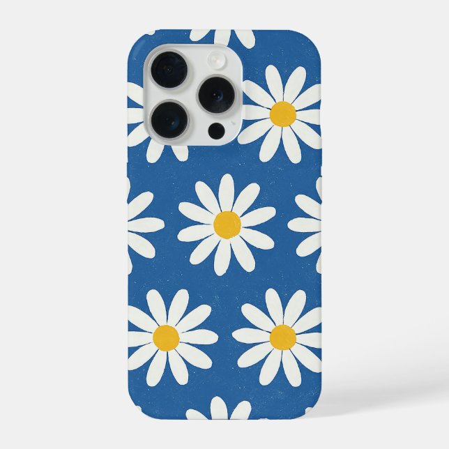 Daisy Field in Blue iPhone Case (Back)
