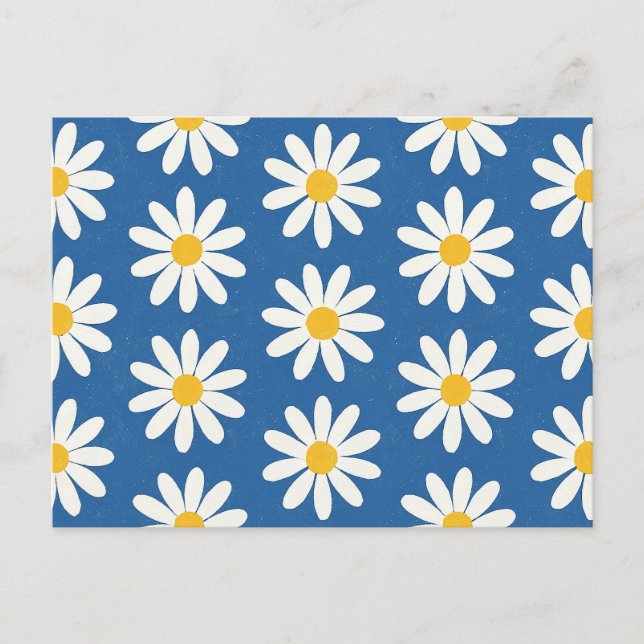 Daisy Field in Blue Postcard (Front)