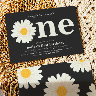 Daisy First Birthday Invitation