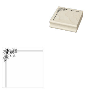 Daisy floral border and list stamp 