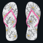 Daisy Floral Bride Thongs<br><div class="desc">Bride flip flops and casual footwear.</div>