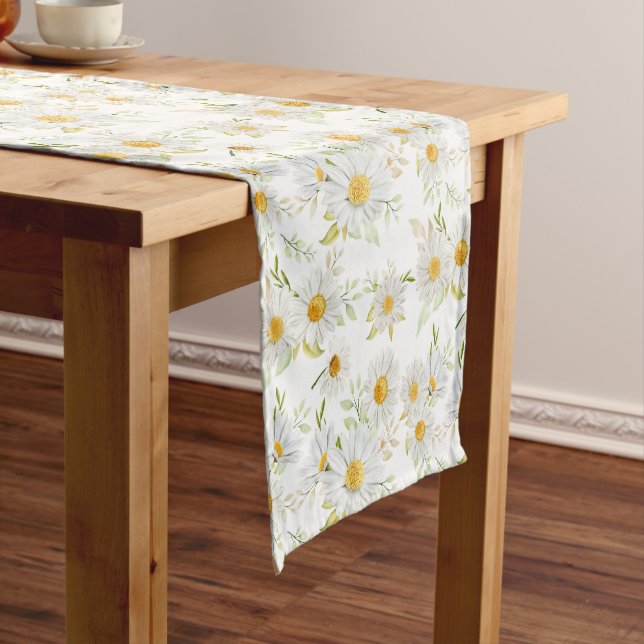 Daisy Floral Cloth Table Runner (In Situ)