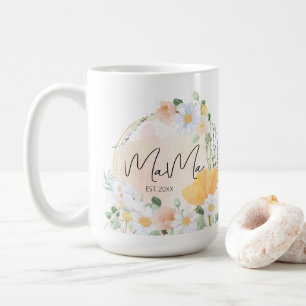 Daisy Floral Mama Mug with Children's Names