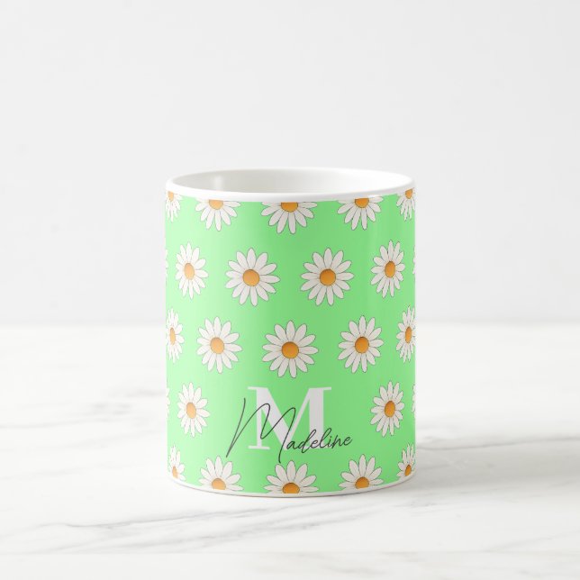 Daisy Floral Mug – Cute Aesthetic Coffee Cup (Center)