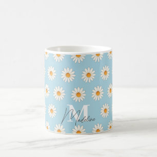 Daisy Floral Mug – Cute Aesthetic Coffee Cup
