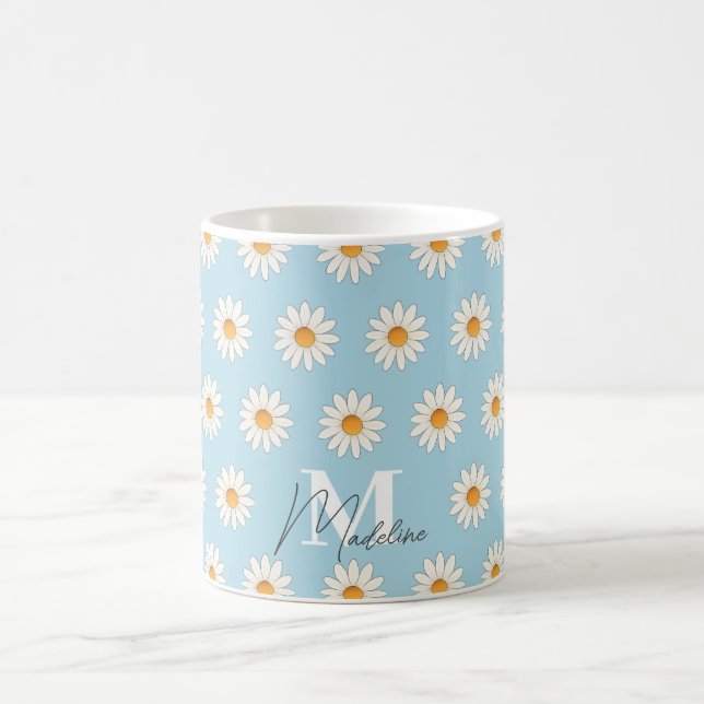 Daisy Floral Mug – Cute Aesthetic Coffee Cup (Center)
