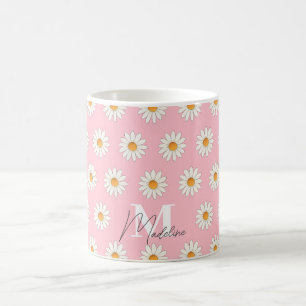 Daisy Floral Mug – Cute Aesthetic Coffee Cup