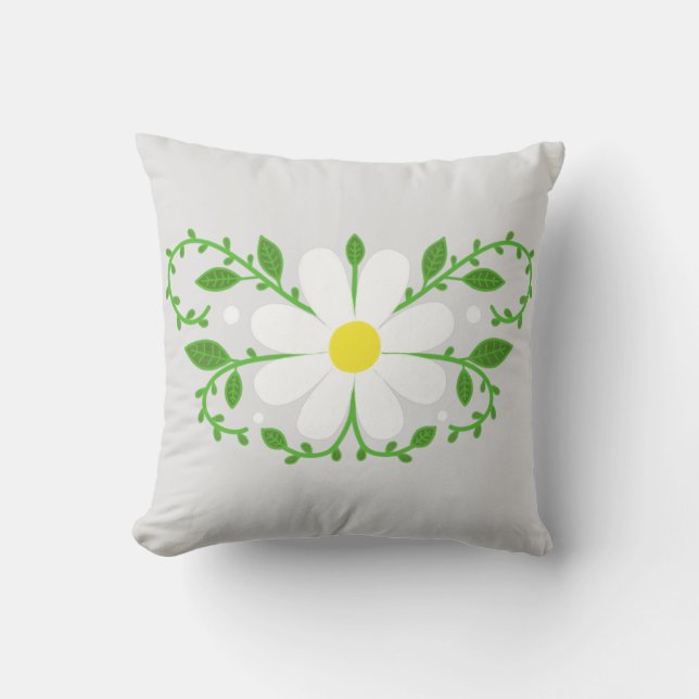 Daisy floral pattern  cushion (Front)