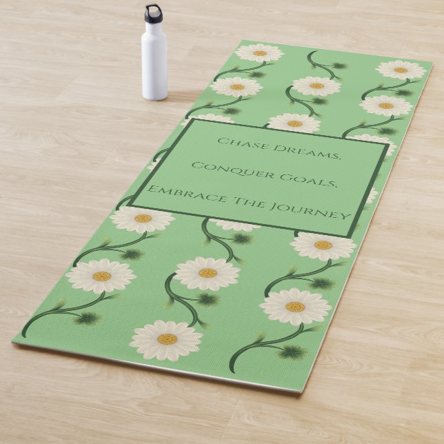 Daisy floral pattern yoga mat (In Situ)