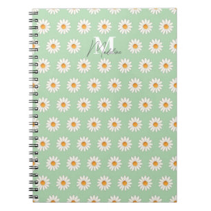 Daisy Floral Spiral Notebook – Personalised Name