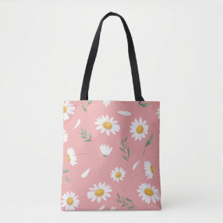 Daisy Floral Tote Bag