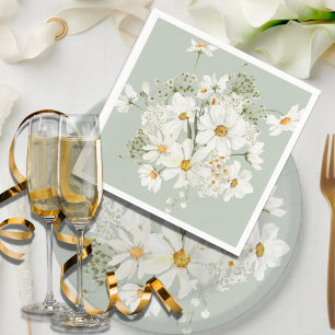 Daisy Floral Watercolors Napkin