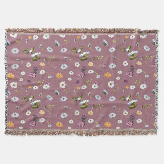 Daisy flower 3 throw blanket (Front)