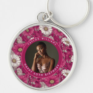 Daisy Flower 50Th Surprise Birthday  For Her Key Ring