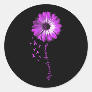 Daisy Flower Alzheimers Awareness Classic Round Sticker