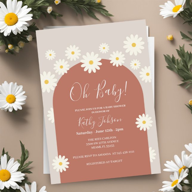 Daisy Flower Arch Baby Shower Invitation (Creator Uploaded)