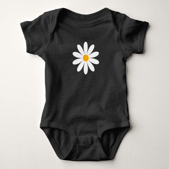 Daisy Flower Baby Bodysuit (Front)
