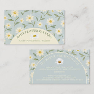 Daisy Flower Baby Sitter Business Card