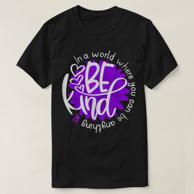 Daisy Flower Be Kind Alzheimer Awareness Month Kin T-Shirt (Design Front)