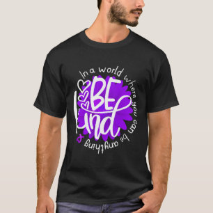 Daisy Flower Be Kind Purple Overdose Awareness Kin T-Shirt