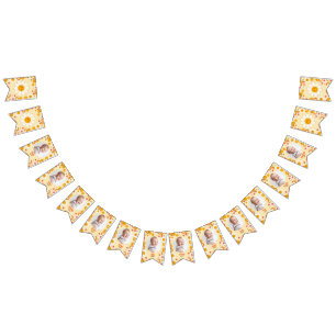 Daisy Flower Birthday Monthly Photo Bunting Flags