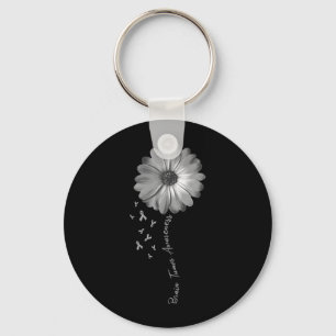 Daisy Flower Brain Tumour Awareness Key Ring