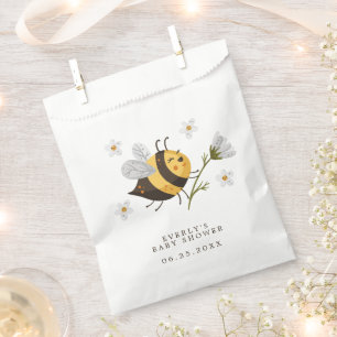 Daisy Flower Bumblebee Bee Baby Shower Favour Bag
