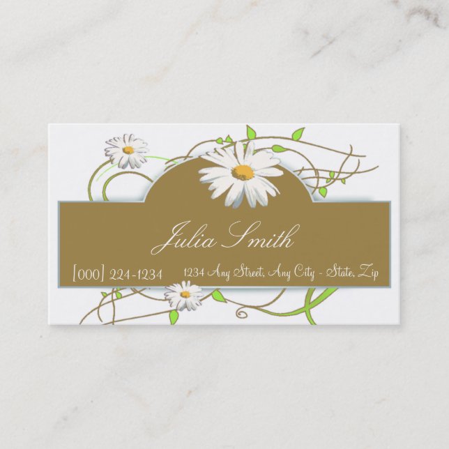 Daisy Flower Business Card (Front)