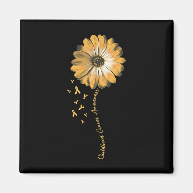Daisy Flower Childhood Cancer Awareness Gifts  Magnet (Front)
