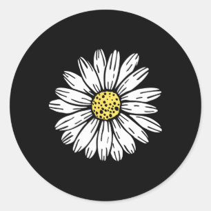 Daisy Flower Design Classic Round Sticker