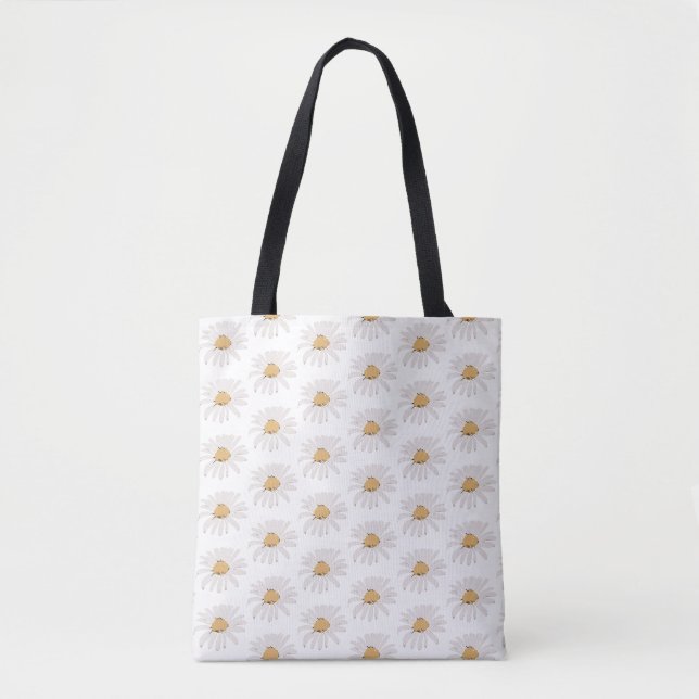Daisy Flower Design - Custom All-Over-Print Tote B Bag (Front)