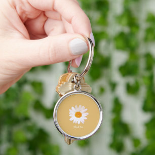 Daisy Flower Dream – Summer Botanical Thank You Key Ring