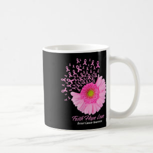 Daisy Flower Faith Hope Love Breast Cancer Awarene Coffee Mug