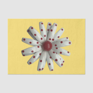 Daisy Flower Floral Spring Summer Dots Big Tissue Paper