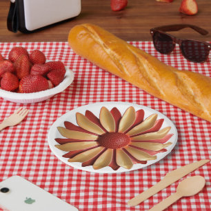 Daisy Flower - Floral Spring Summer Garden Picknic Paper Plate
