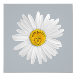 Daisy Flower For Daughter Art Customise Background Photo Print