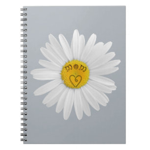 Daisy Flower For Mum Art Customise Background Notebook