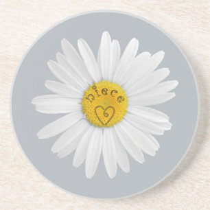 Daisy Flower For Niece Art Customise Background Coaster