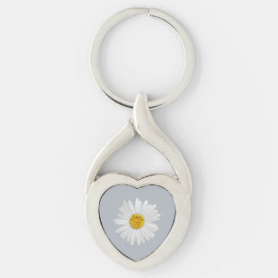 Daisy Flower For Niece Art Customise Background Key Ring