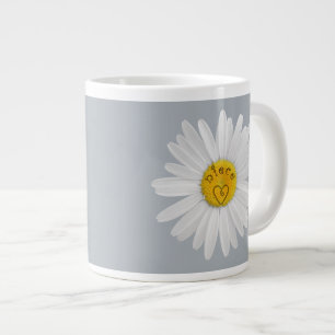 Daisy Flower For Niece Art Customise Background Large Coffee Mug