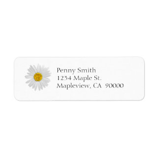 Daisy Flower For Niece Art Customise Background Return Address Label