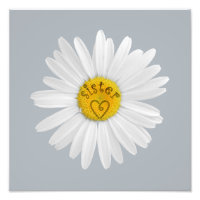 Daisy Flower For Sister Art Customise Background