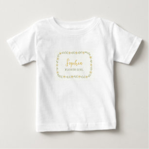 Daisy Flower Girl Custom Name Wedding Baby T-Shirt