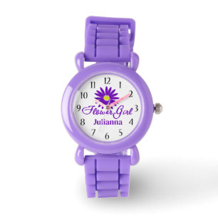 Daisy Flower Girl Purple Watch