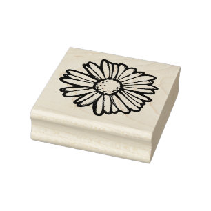 Daisy Flower Illustration                          Rubber Stamp