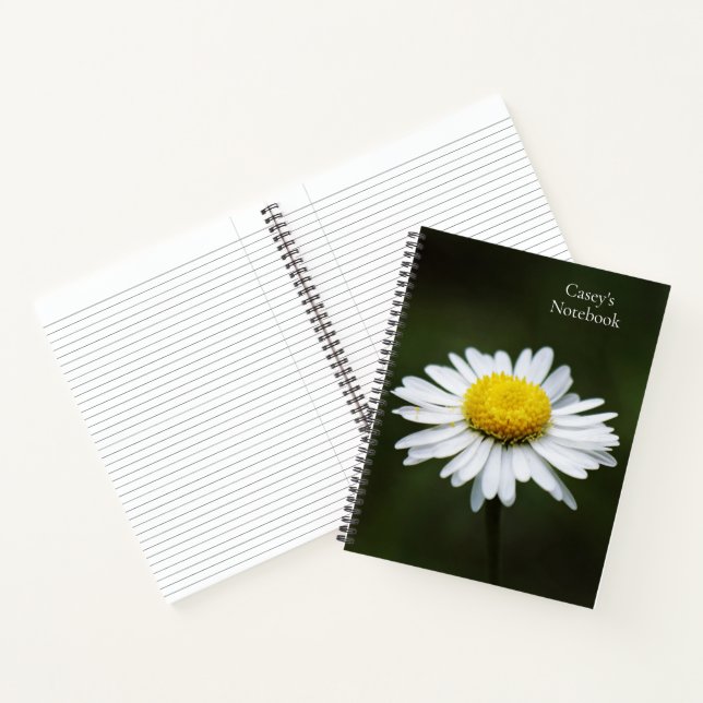 Daisy Flower Large Journal Personalised Notebook (Inside)