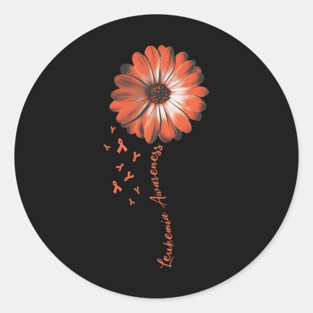 Daisy Flower Leukaemia Awareness Gifts  Classic Round Sticker (Front)