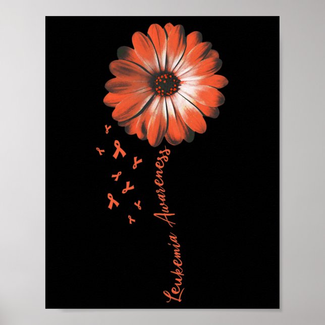 Daisy Flower Leukaemia Awareness Gifts  Poster (Front)
