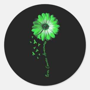 Daisy Flower Liver Cancer Awareness Gifts Classic Round Sticker