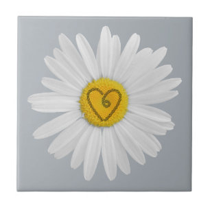 Daisy Flower Love Art Customise Background Tile